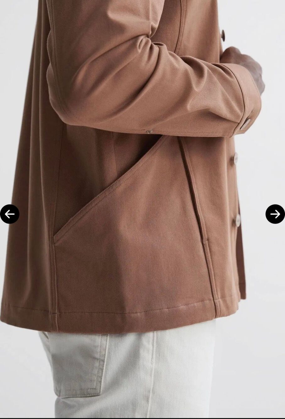 PAIGE $500 Elsmar Jacket Deep Mauve Cotton Blend Mens S NWT - Picture 5 of 12
